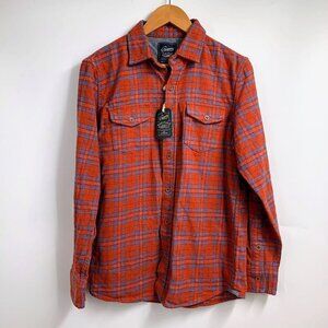 Grayer Men's Heritage Cotton Plaid Button Up Long Sleeve‎ Flannels Size S NWT